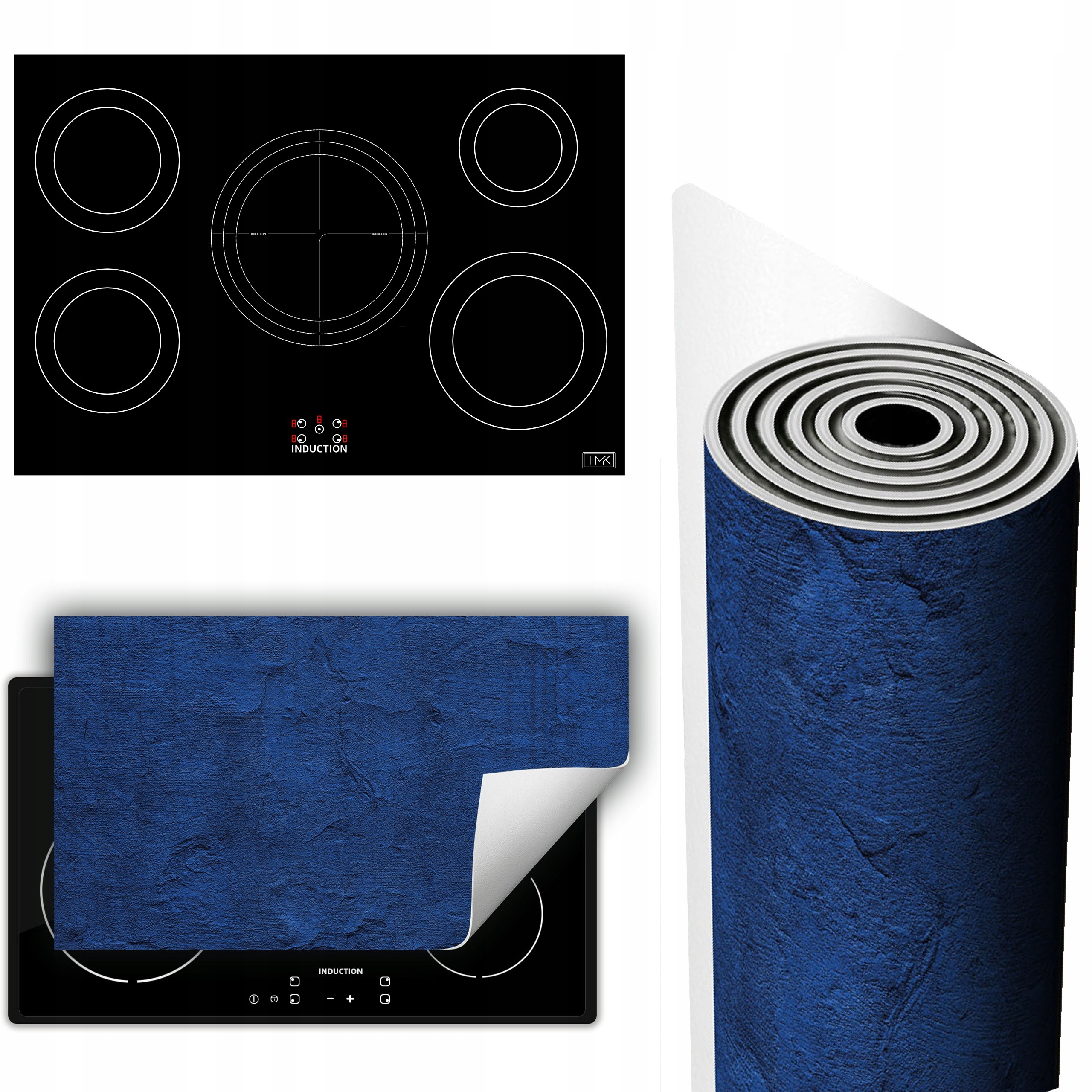 Vinylová Podložka Ochrana Kuchyňské Desky 90x52 modrá břidlice