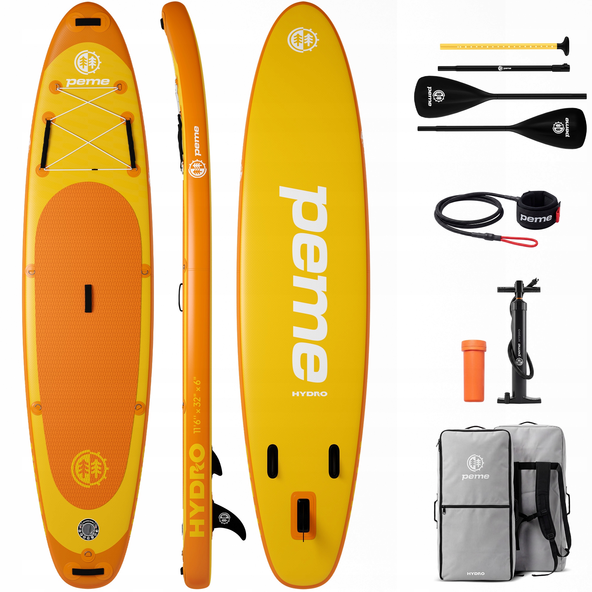 Sup Deska Pompowana Do Pływania Dmuchana 350 Zestaw Wiosło Hydro Peme