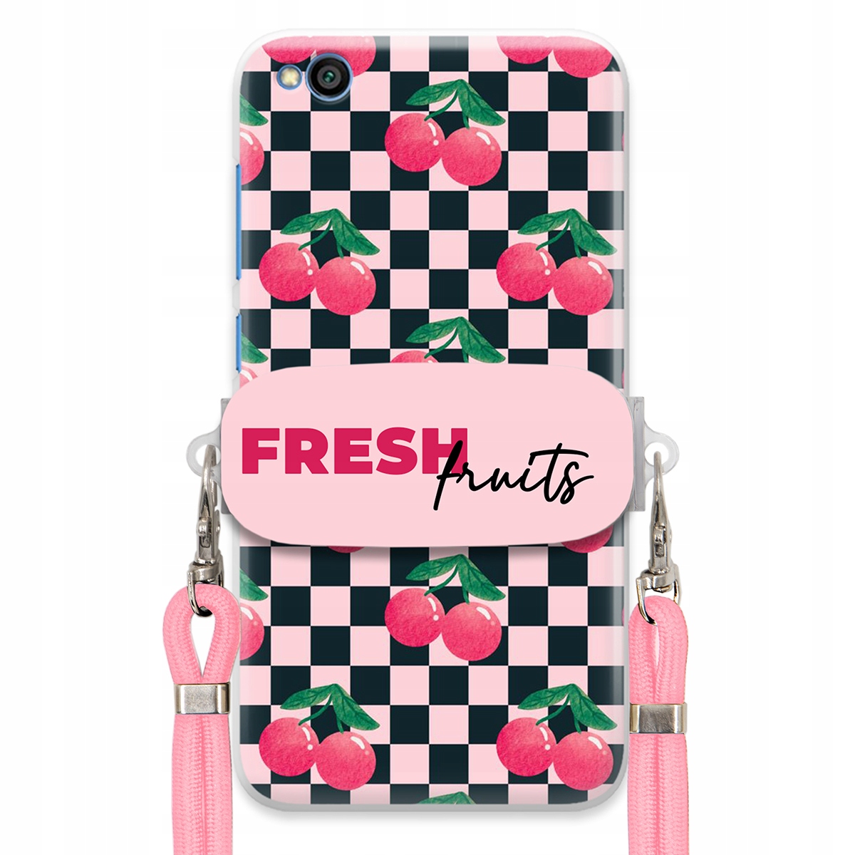 Puzdro pre Xiaomi Redmi Go Crossbody vodítko držiak šachovnice Fresh Fruits