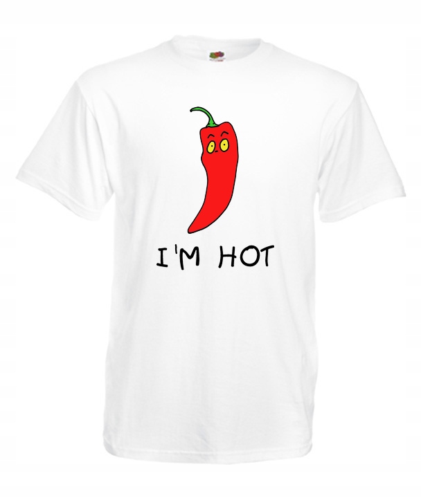 

S Koszulka Męska Papryka Chilli I'M Hot Wzór