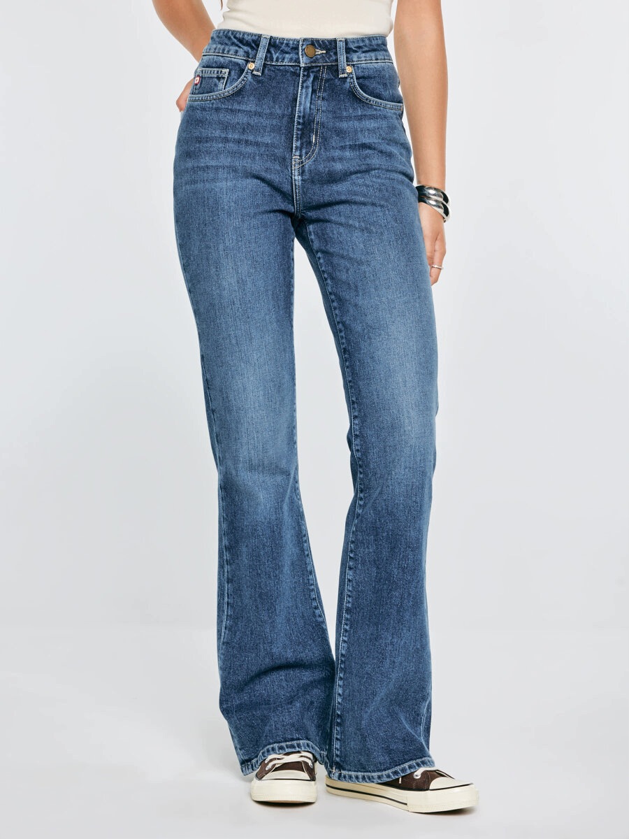 Big Star Dámské bootcut džíny modré Chiara 235 W29 L32