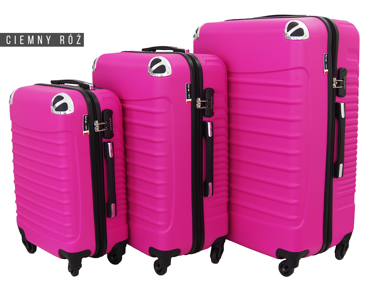 ZESTAW WALIZEK 3w1 WALIZKA PODRÓŻNA NA KÓŁKACH GRAVITT 2023 Model 2023KPL