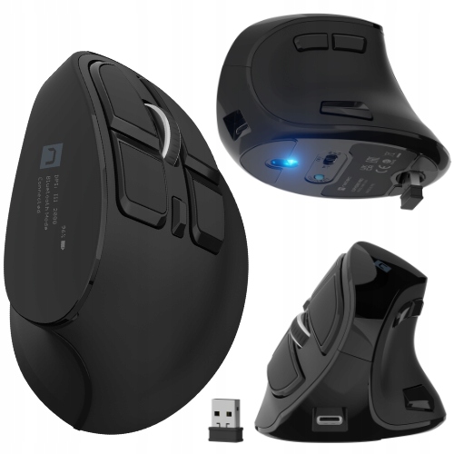 Mysz Wertykalna Pionowa Natec Euphonie Pro Bezprzewodowa Bt 5.0 2400 Dpi