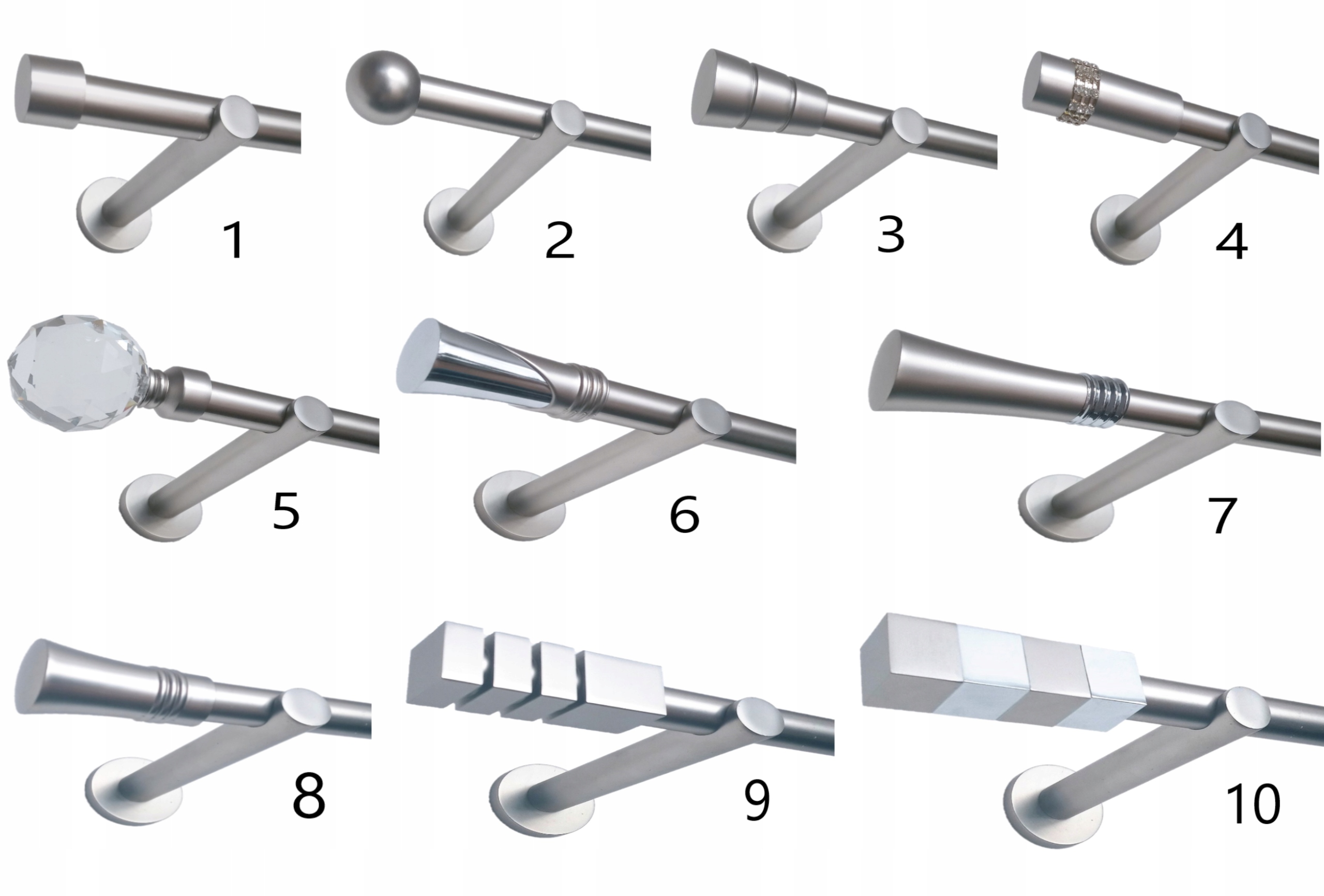 KARNISZ POJEDYNCZY Fi19/150 SREBRNY bez żabek Marka inna