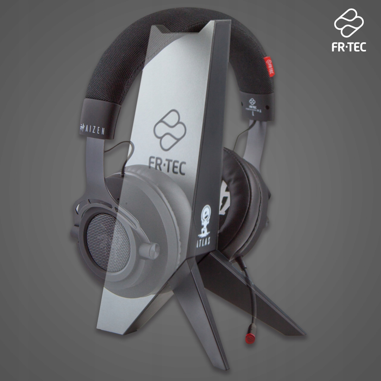 STOJAK NA SŁUCHAWKI ATLAS PREMIUM CZARNY Kolor dominujący czarny