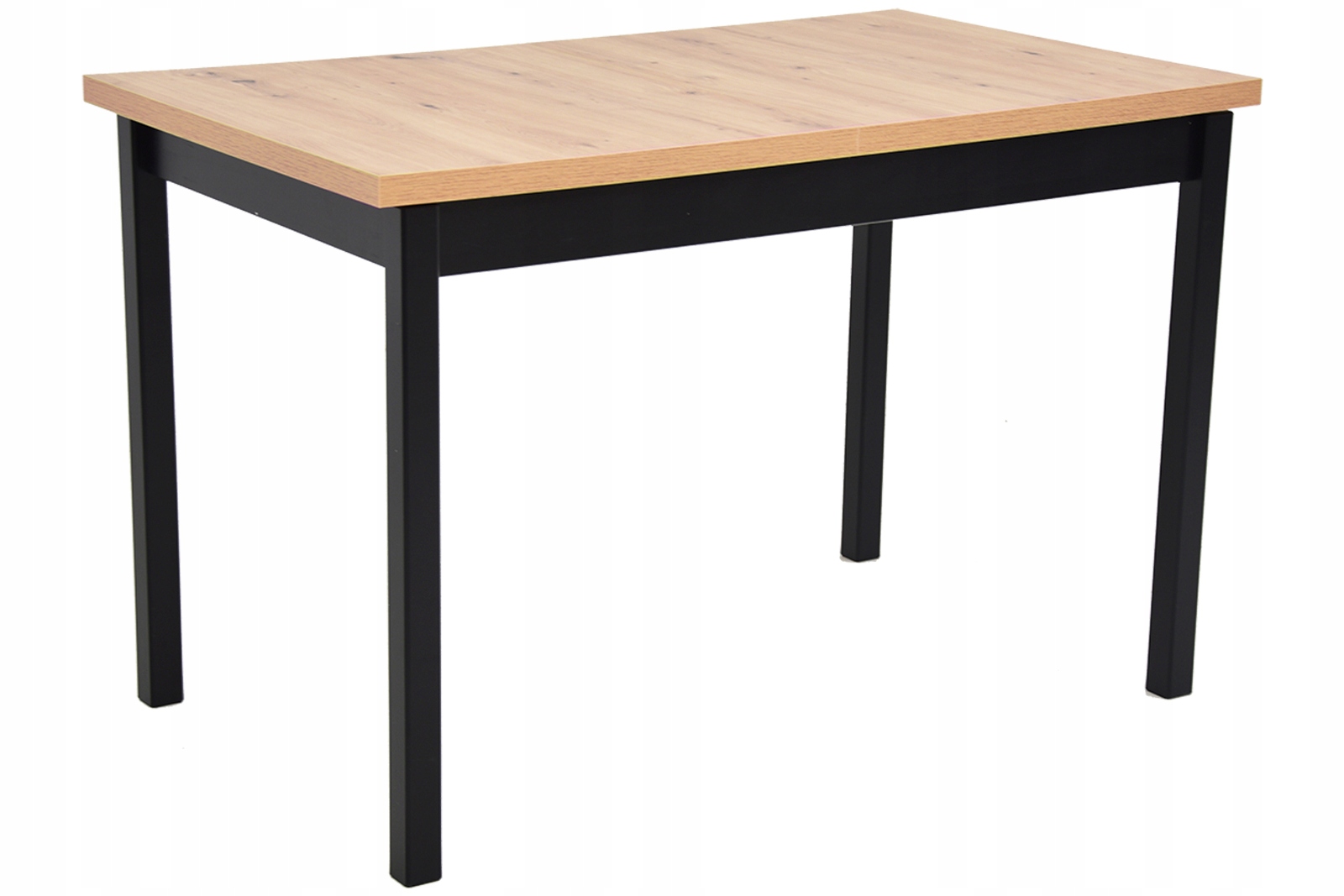 SOLIDNY DREWNIANY stół ROZKŁADANY 70x120/160 i 4 szare krzesła TAPICEROWANE Kolor korpusu krzesła czarny