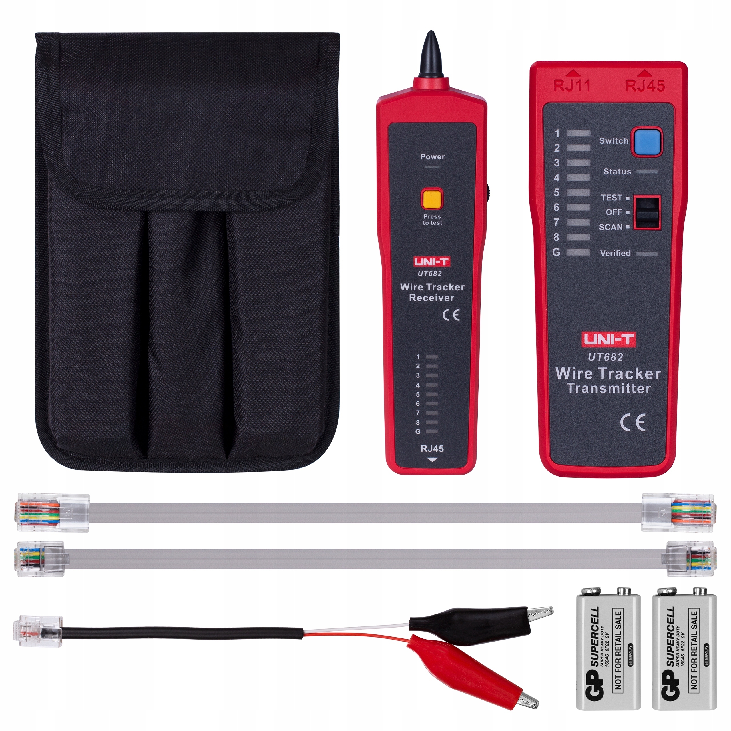 UNI-T Szukacz par przewodów kabli tester RJ UT682