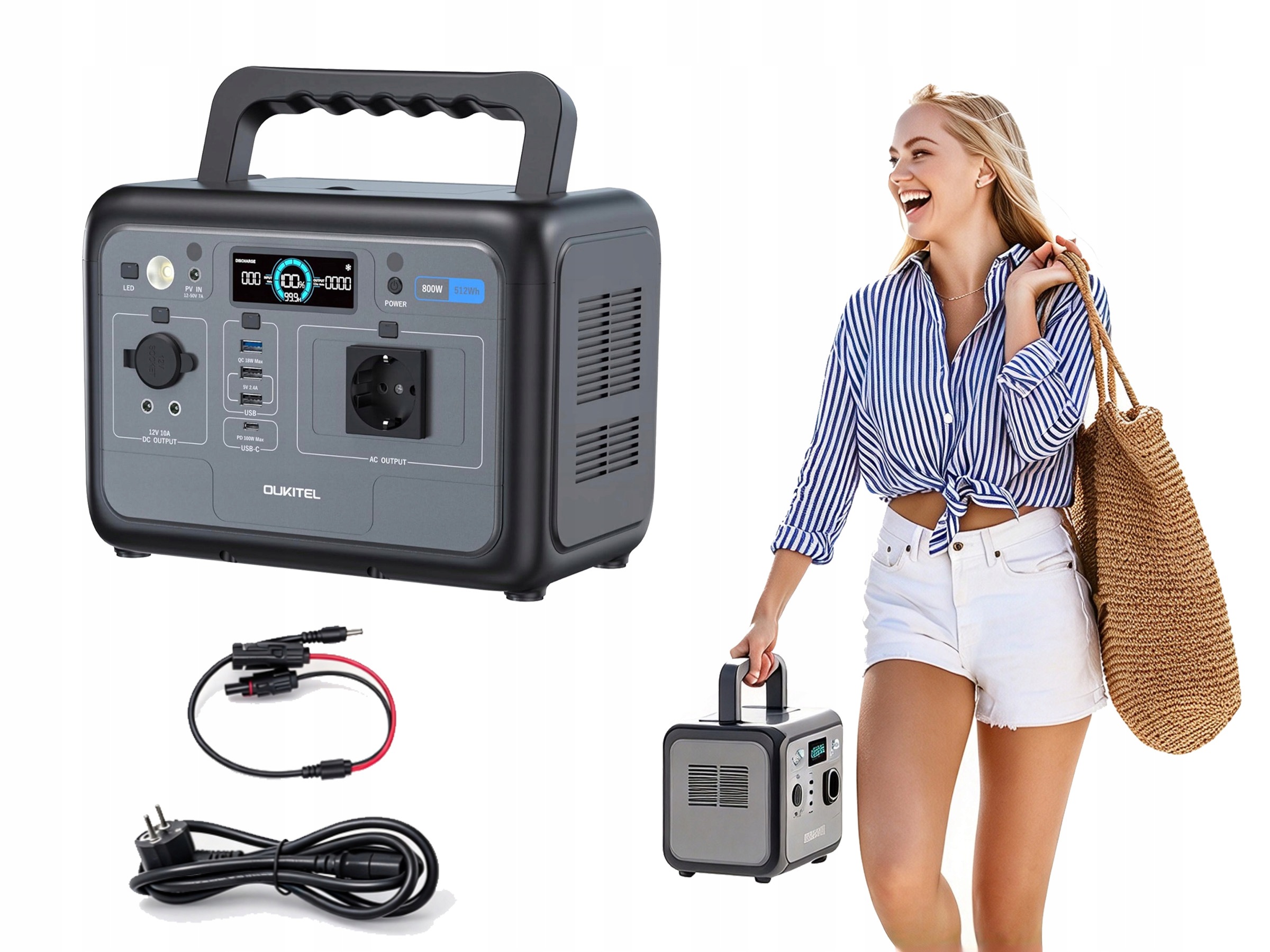 Přenosná napájecí stanice Oukitel P800E 800W 512Wh