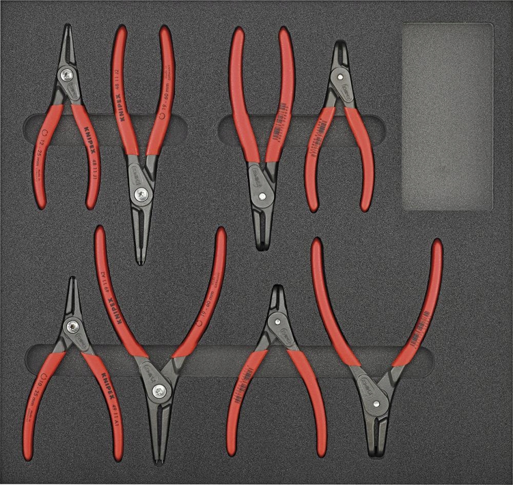 Nástrojový modul 1/3 Kliešte na upevňovacie krúžky Knipex
