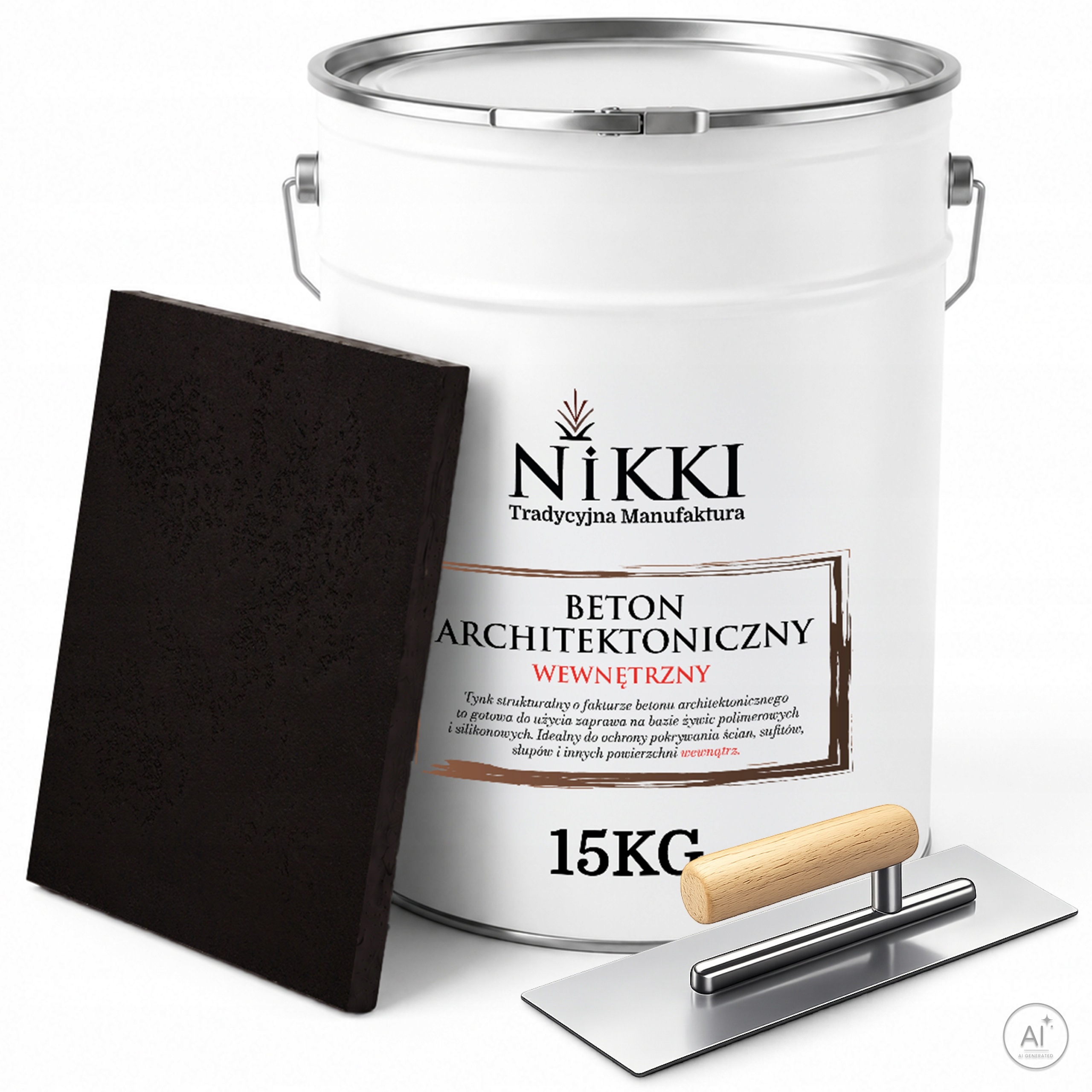 Architektonický beton dekorativní interiérový 15kg černý RAL9005 hladítko
