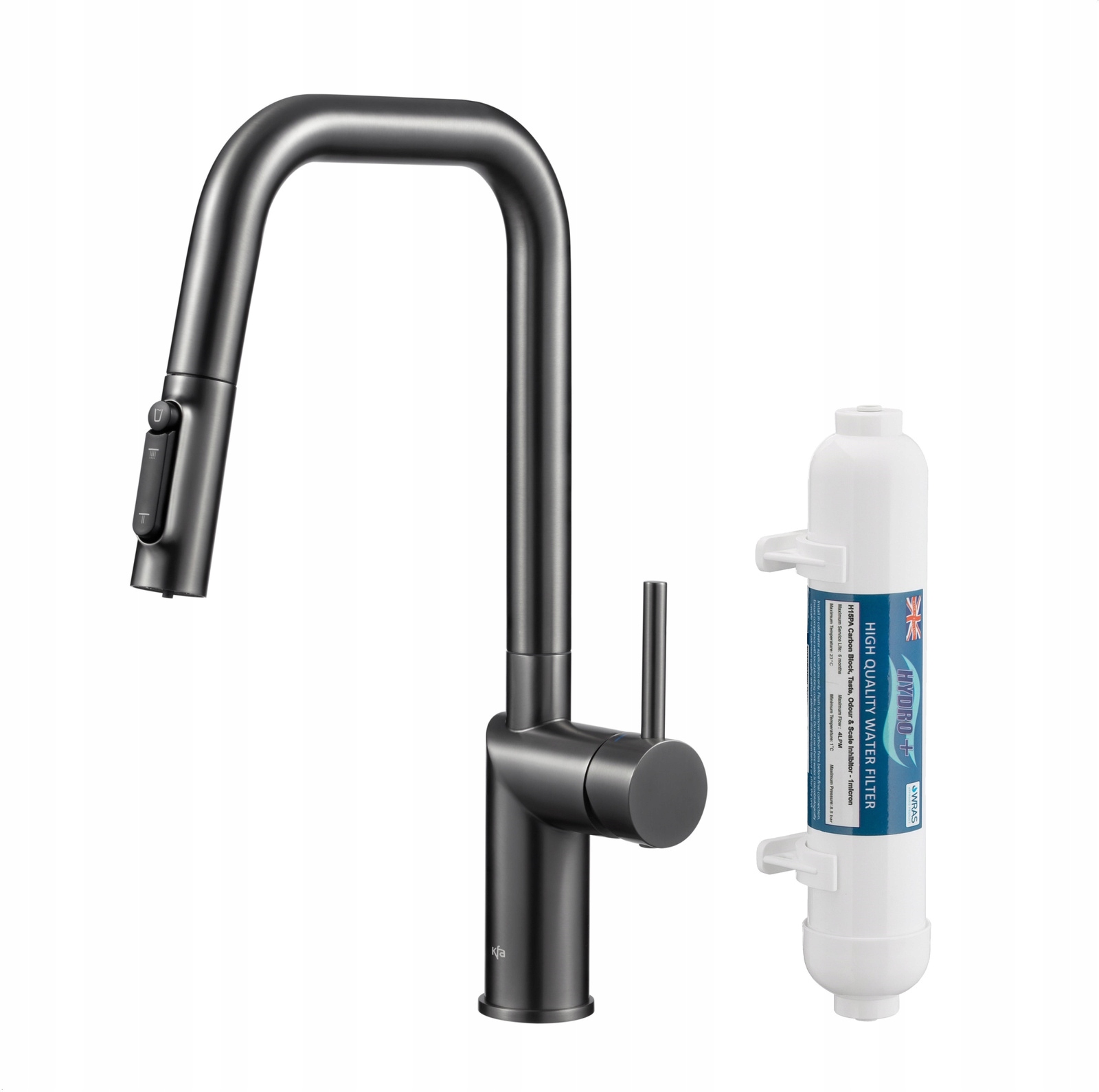 Kfa Kuchynská Batéria Duero Pure Style Hydro+ Filter, Gun Metal Grey