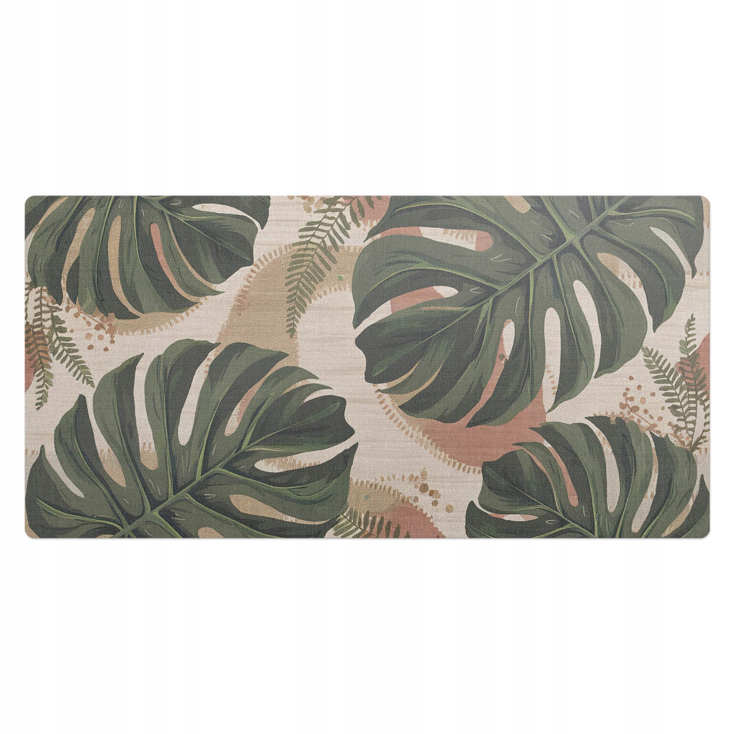 Antypoślizgowa ochronna mata na biurko Monstera z lat minionych 100x50 cm