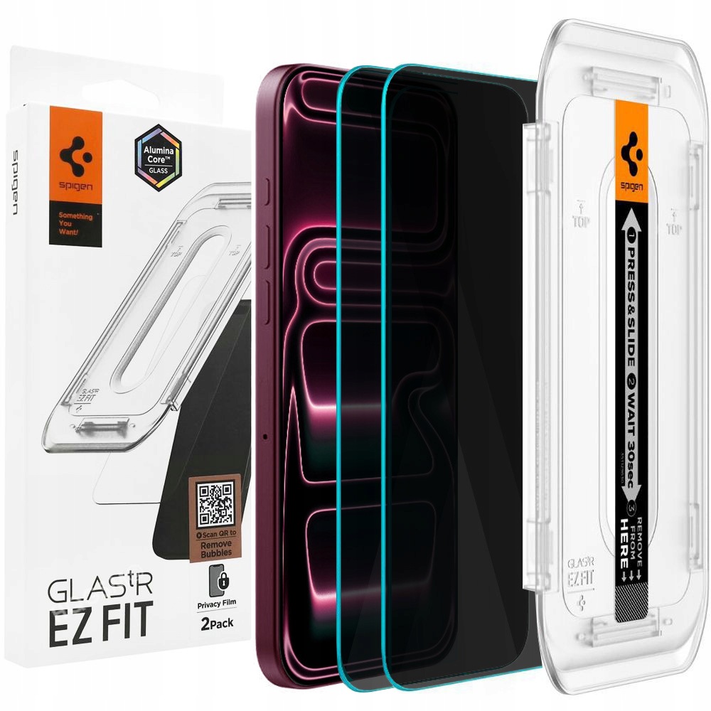 2x Sklo S Privátním Filtrem Spigen Privacy AluminaCore pro iPhone 18 Pro Max