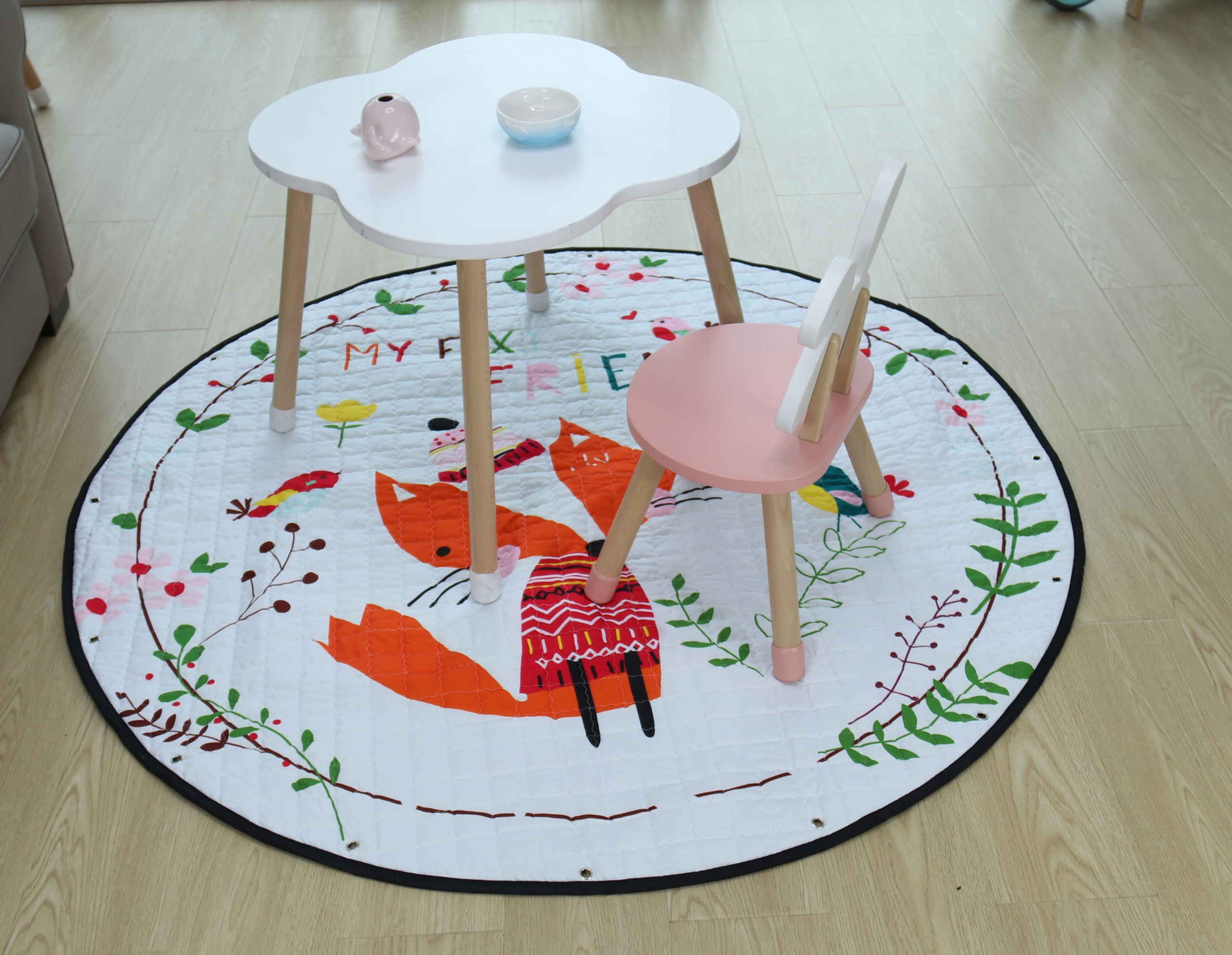 MATA DLA DZIECI I WOREK NA ZABAWKI 2W1-ROBOTY Długość 144 cm