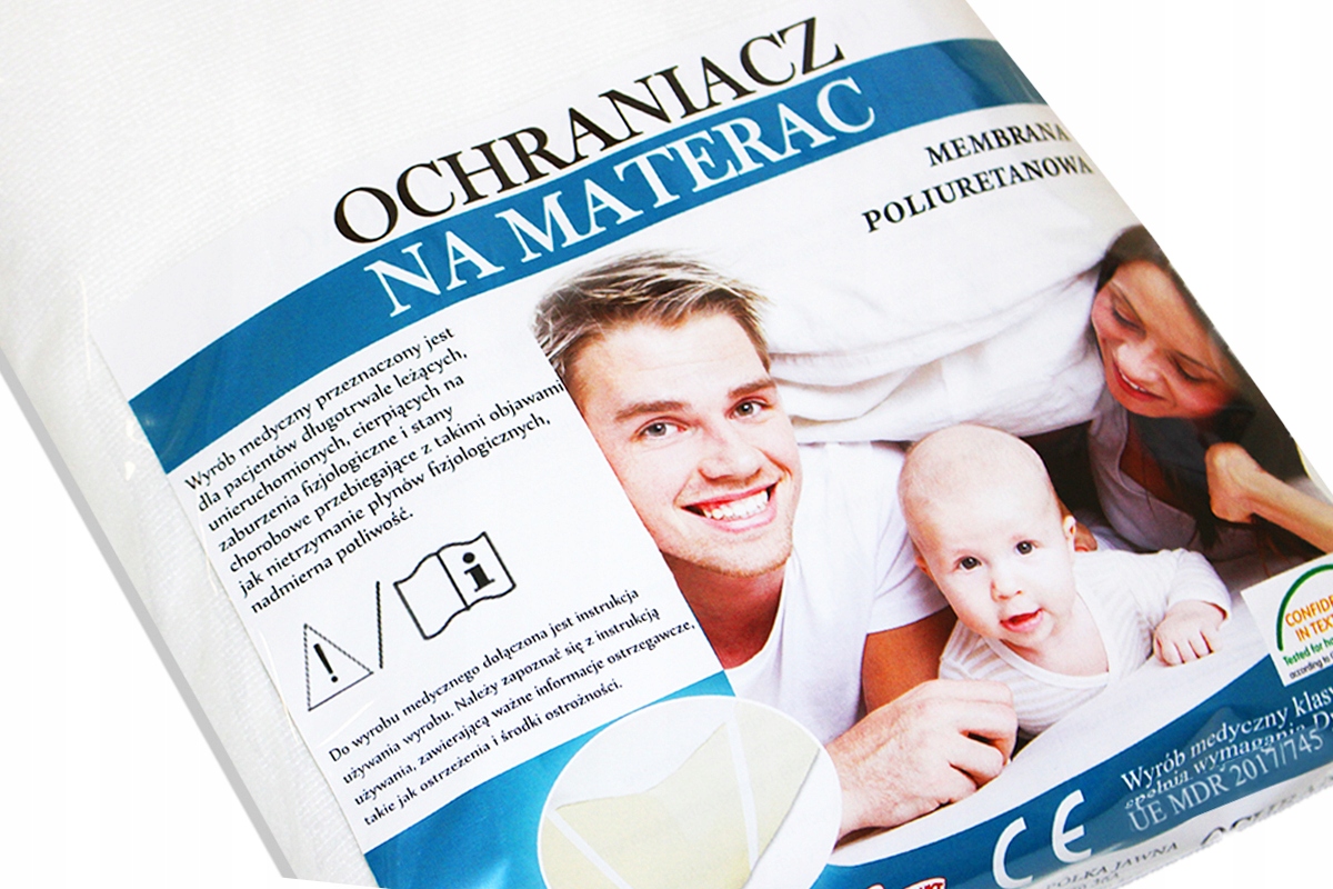 OCHRANIACZ POKROWIEC NA MATERAC 70x120 NAKŁADKA PODKŁAD WODOODPORNY PL