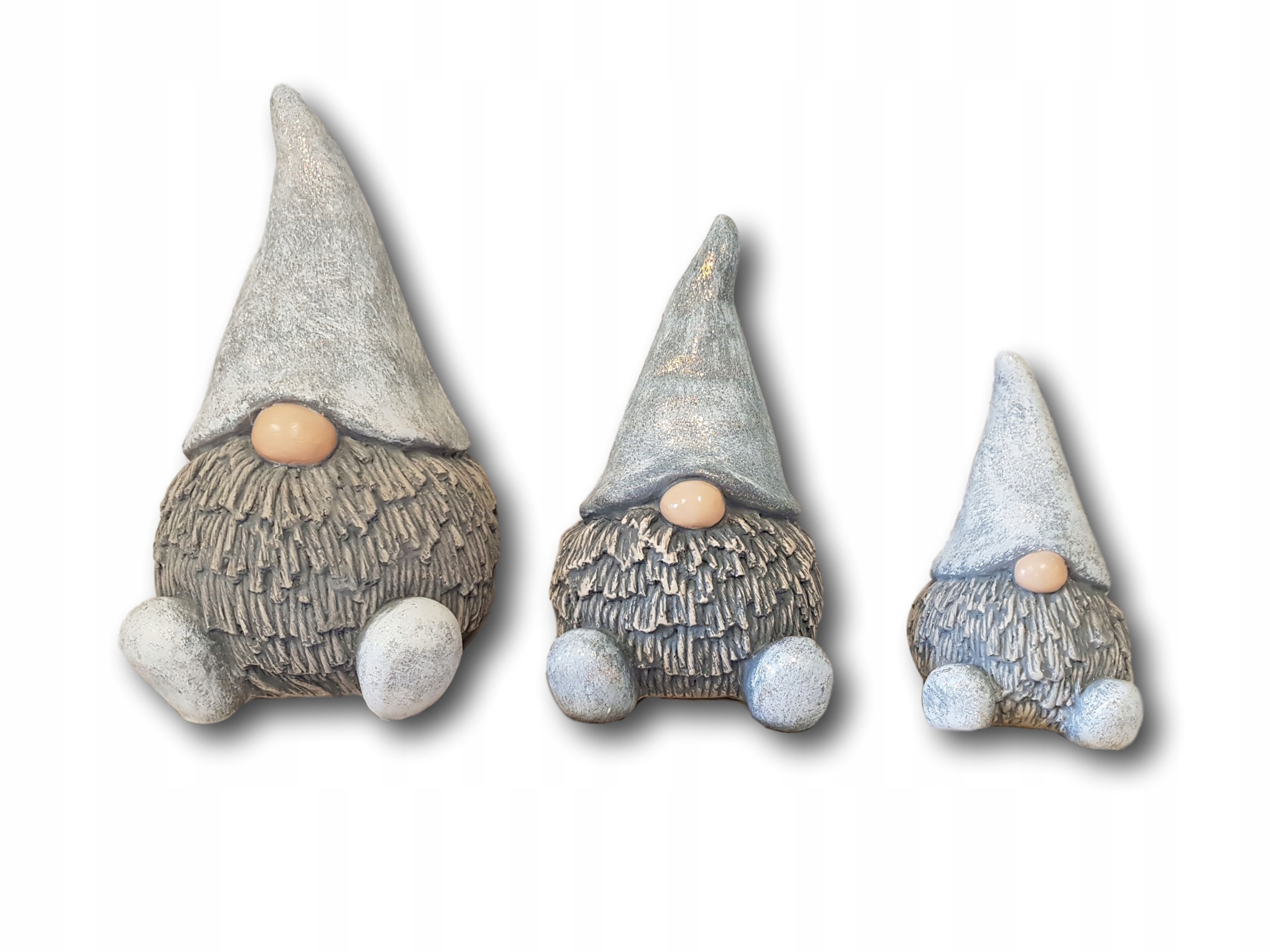 

Komplet Krasnali Krasnale Skrzaty Gnomy z brokatem