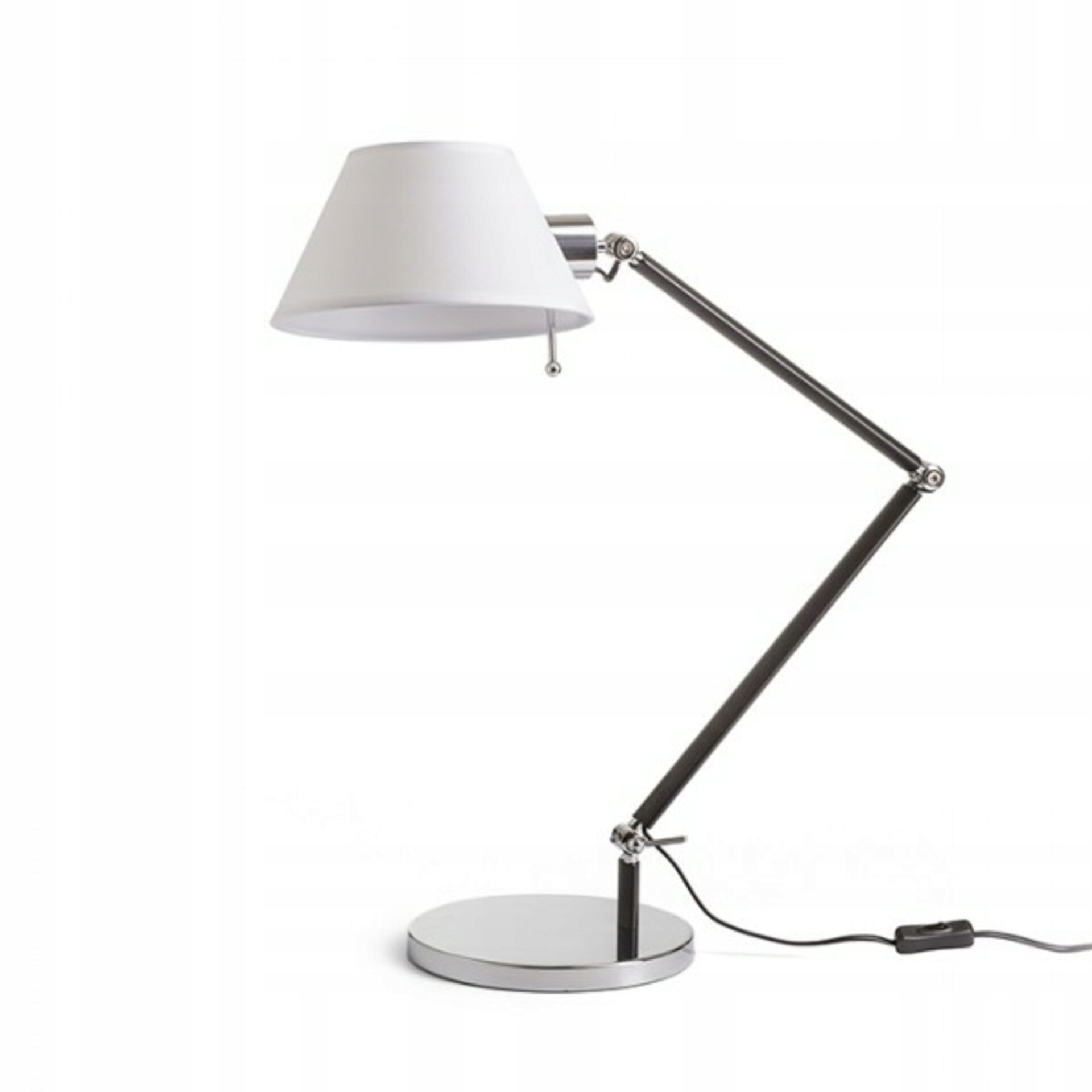 Stolová lampa Rendl Montana biela/čierna/chróm E27 28W design