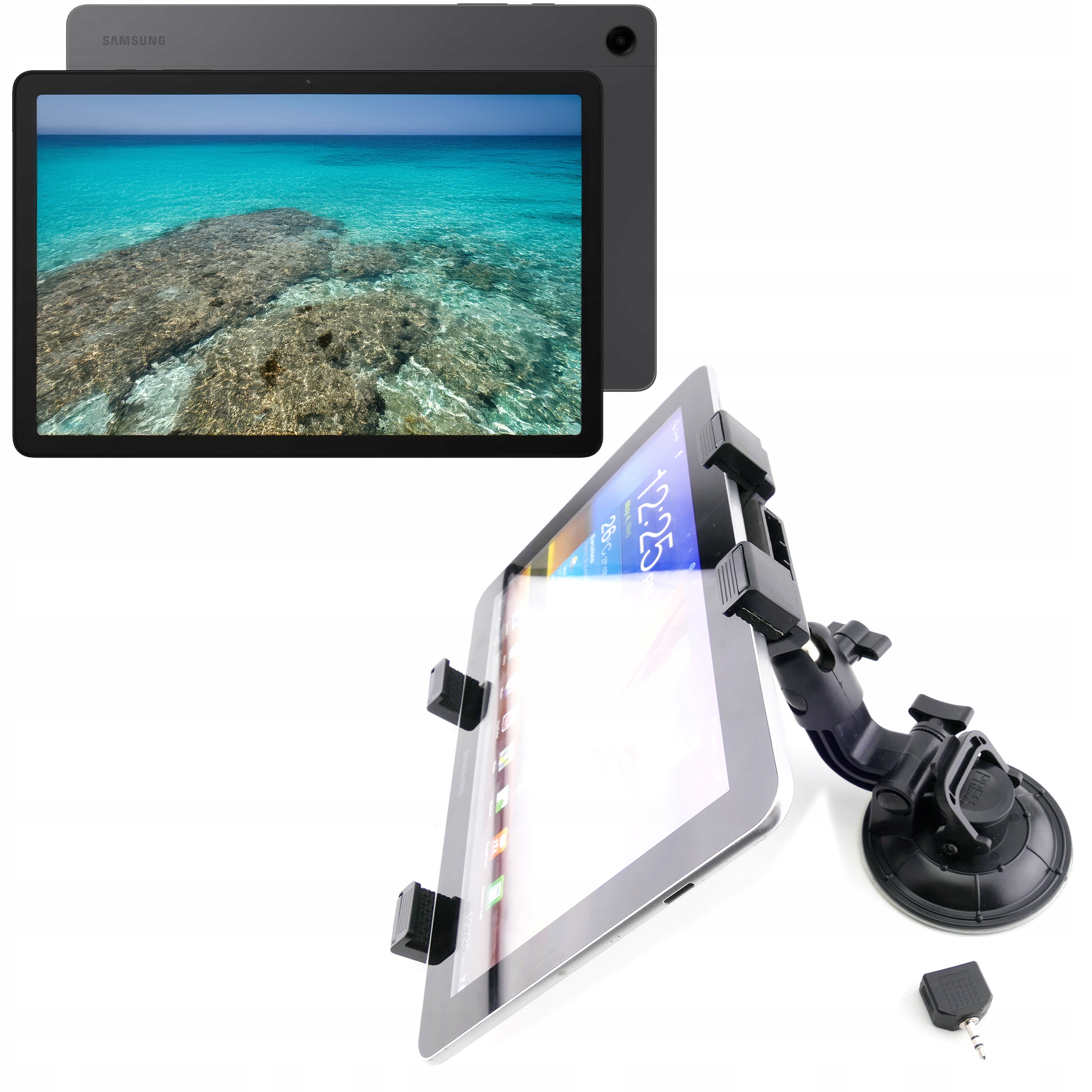 Solidny Uchwyt samochodowy na szybę szyby do tabletu Samsung Galaxy Tab A9+