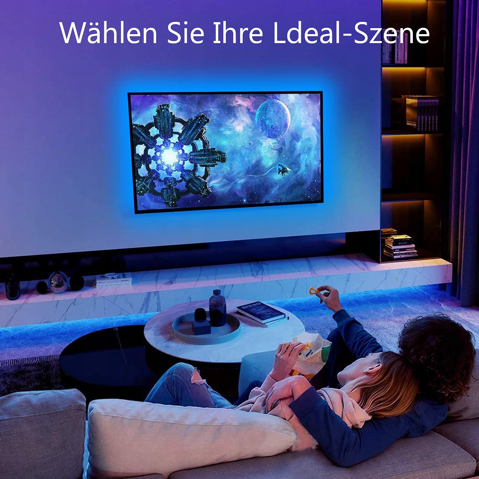 ALED LIGHT Bluetooth Wodoodporne Taśmy LED RGB 10M Z Pilotem i Zasilaczem — miniatura 6