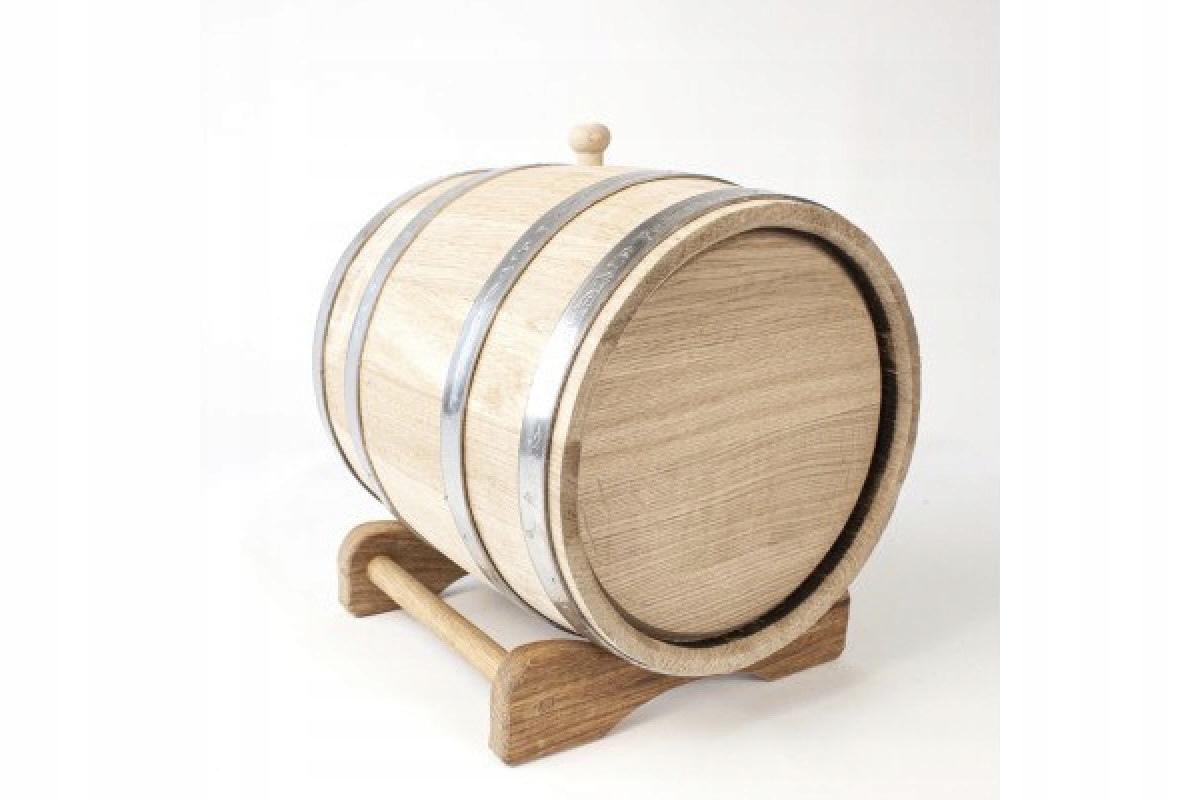 Dubový sud 10 L bez kohútika, stojan