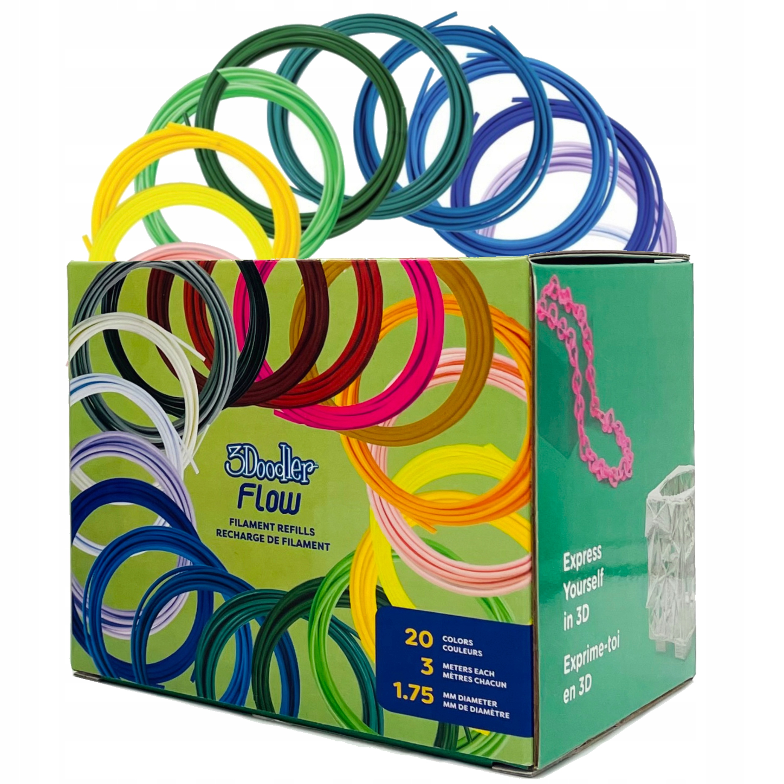 Filament Pla Wkłady do długopisu 3d 3Doodler Flow wymienne zapasowe 1,75mm