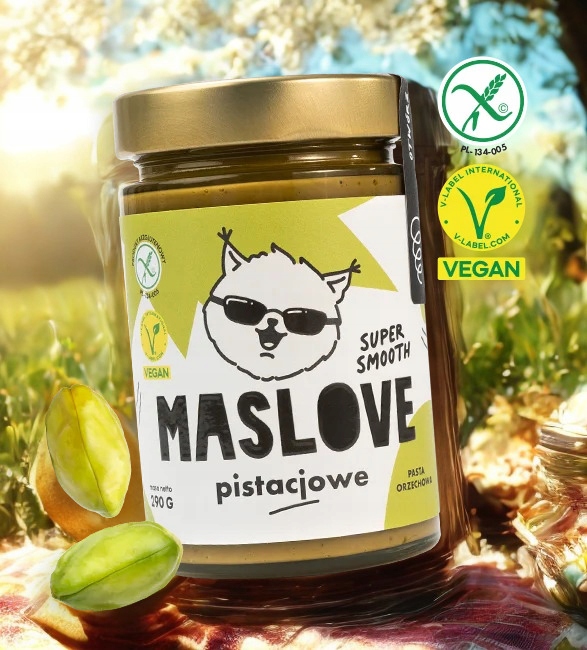 Krém Maslove 290 g Pistáciová pistácie 100% smooth bezlepkový vegan