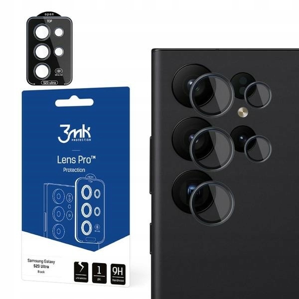 Ochrona obiektywu 3MK do Samsung Galaxy S23 Ultra (S918) ion Pro czarna