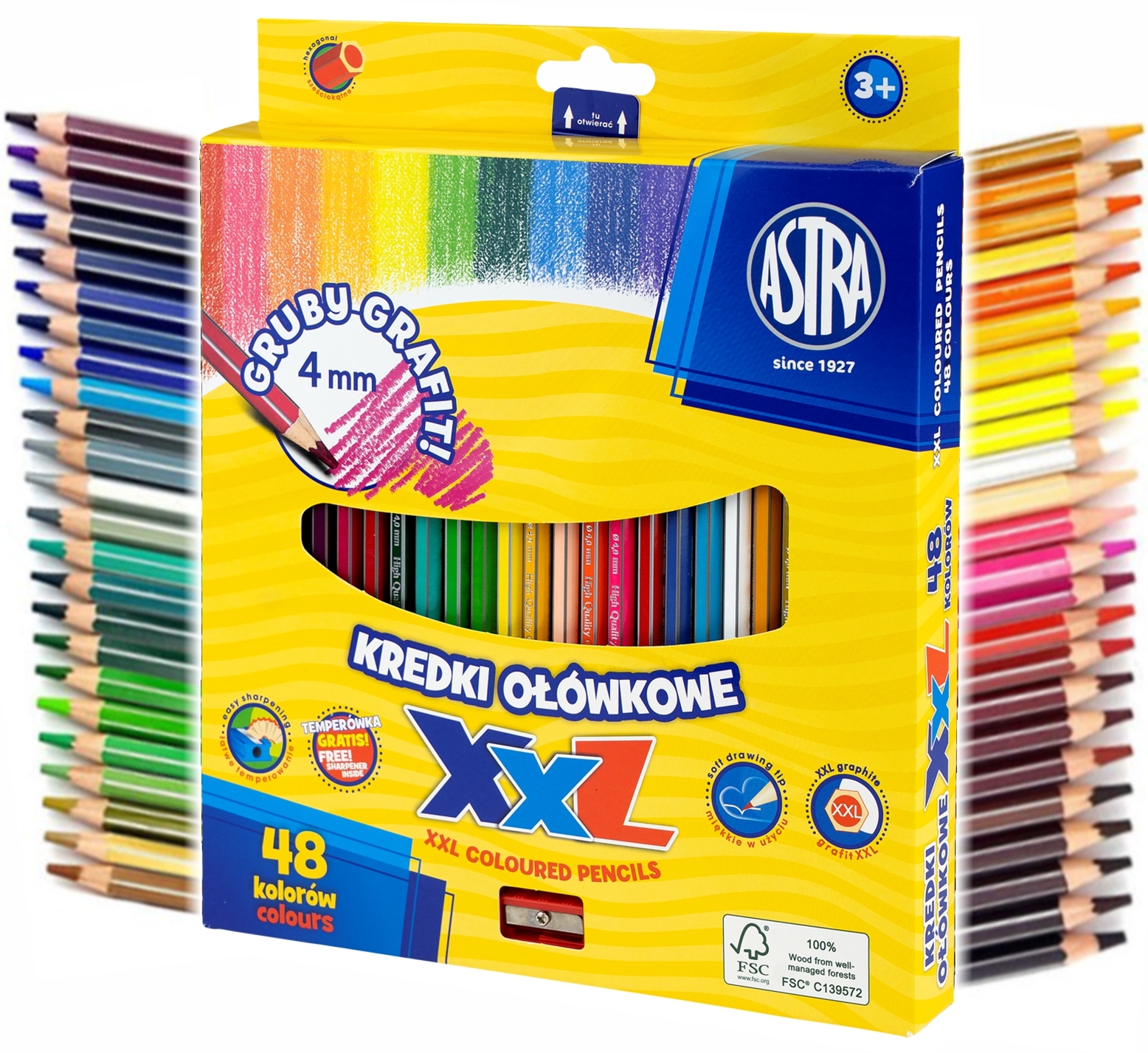 

Astra Kredki Ołówkowe XXL temperówka