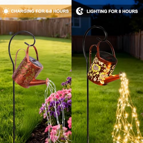 MON SOLAR Lampa Ogrodowa LED Konewka Dekoracja Słonecznik Ogród Taras — miniatura 3