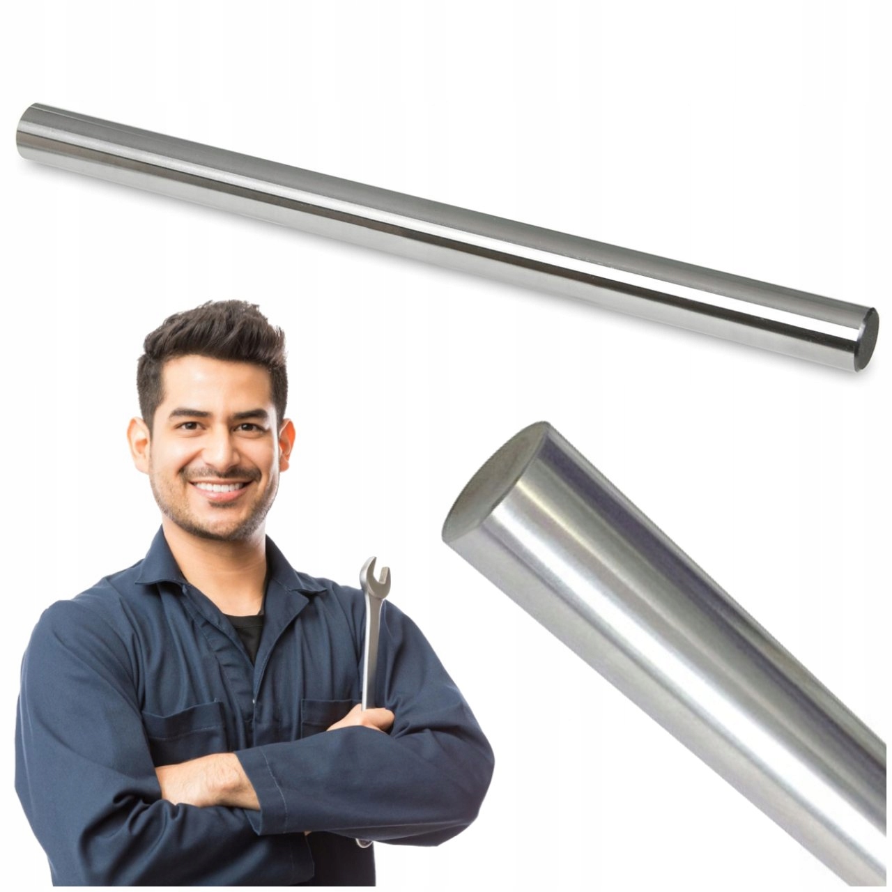 Lineárny valček Nerezový W20 fi 20 mm L=500 mm Cnc vodiaca lišta