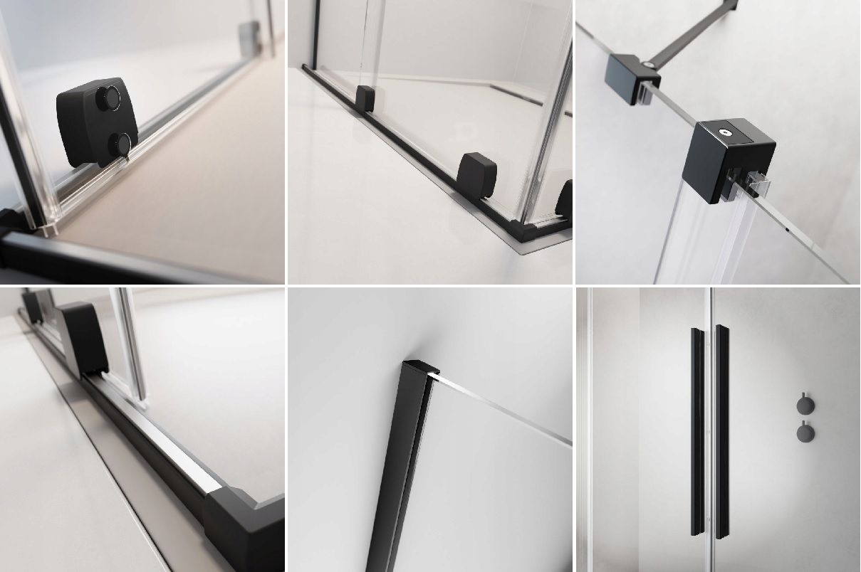 Drzwi prysznicowe FURO DWJ Black 120x200 RADAWAY Szerokość produktu 120 cm