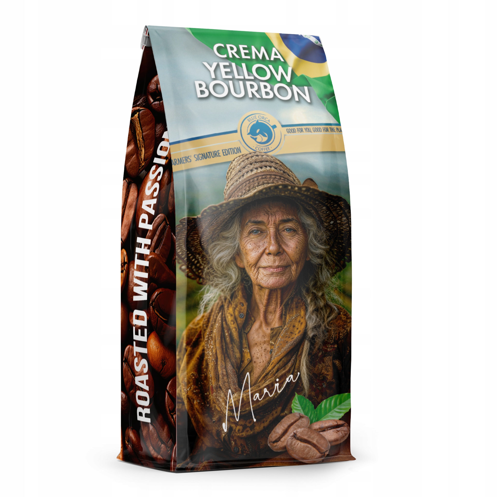 Káva zrnková 1kg Yellow Bourbon Crema Farmers Limited Edition Blue Orca