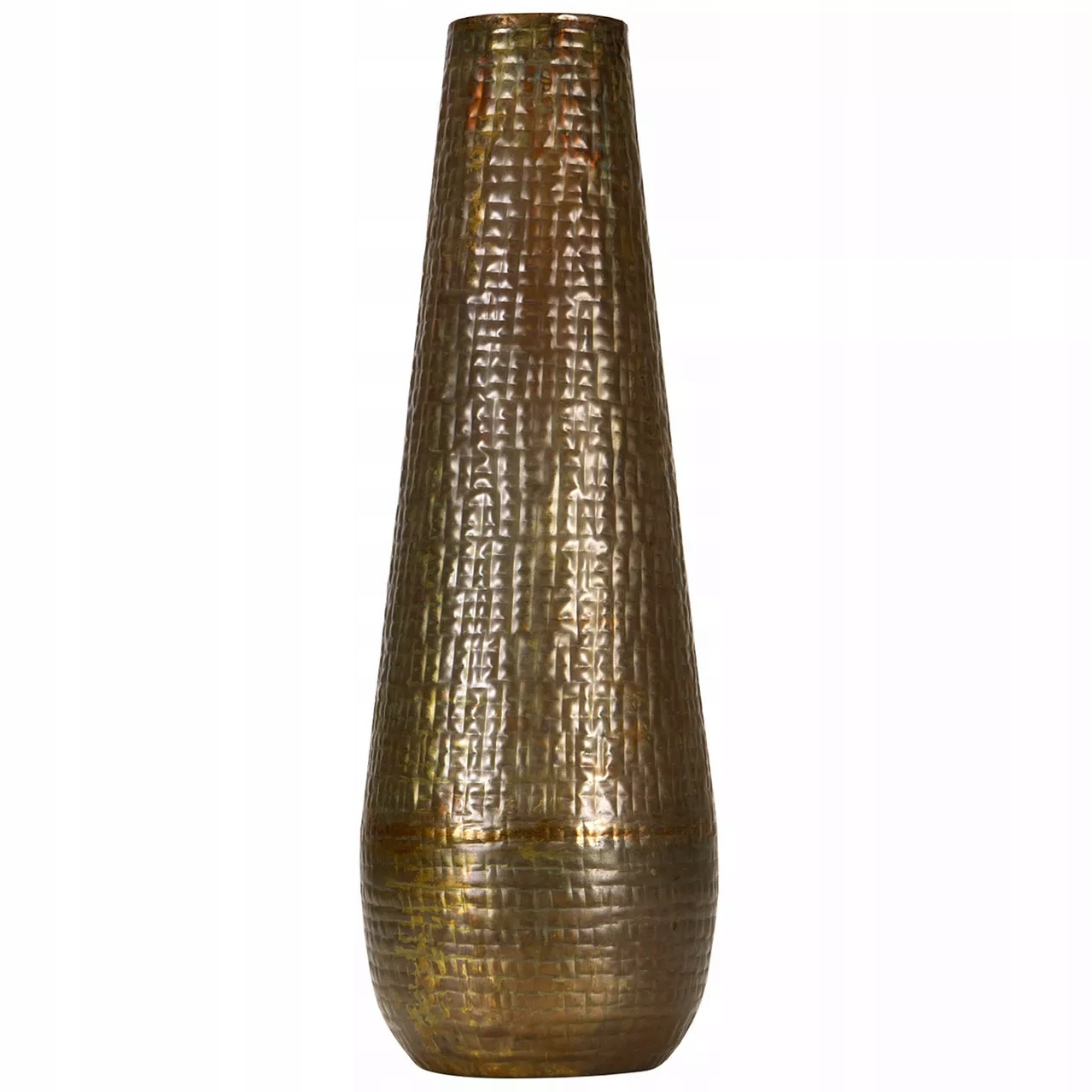 Vysoká Podlahová Váza 67 cm Zlatá Na Podlahu Větve Tráva Velká Kovová