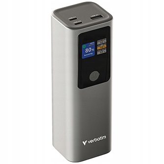 Verbatim Power bank z wyświetlaczem Tft ChargeNGo, 27000mAh, szara 32269