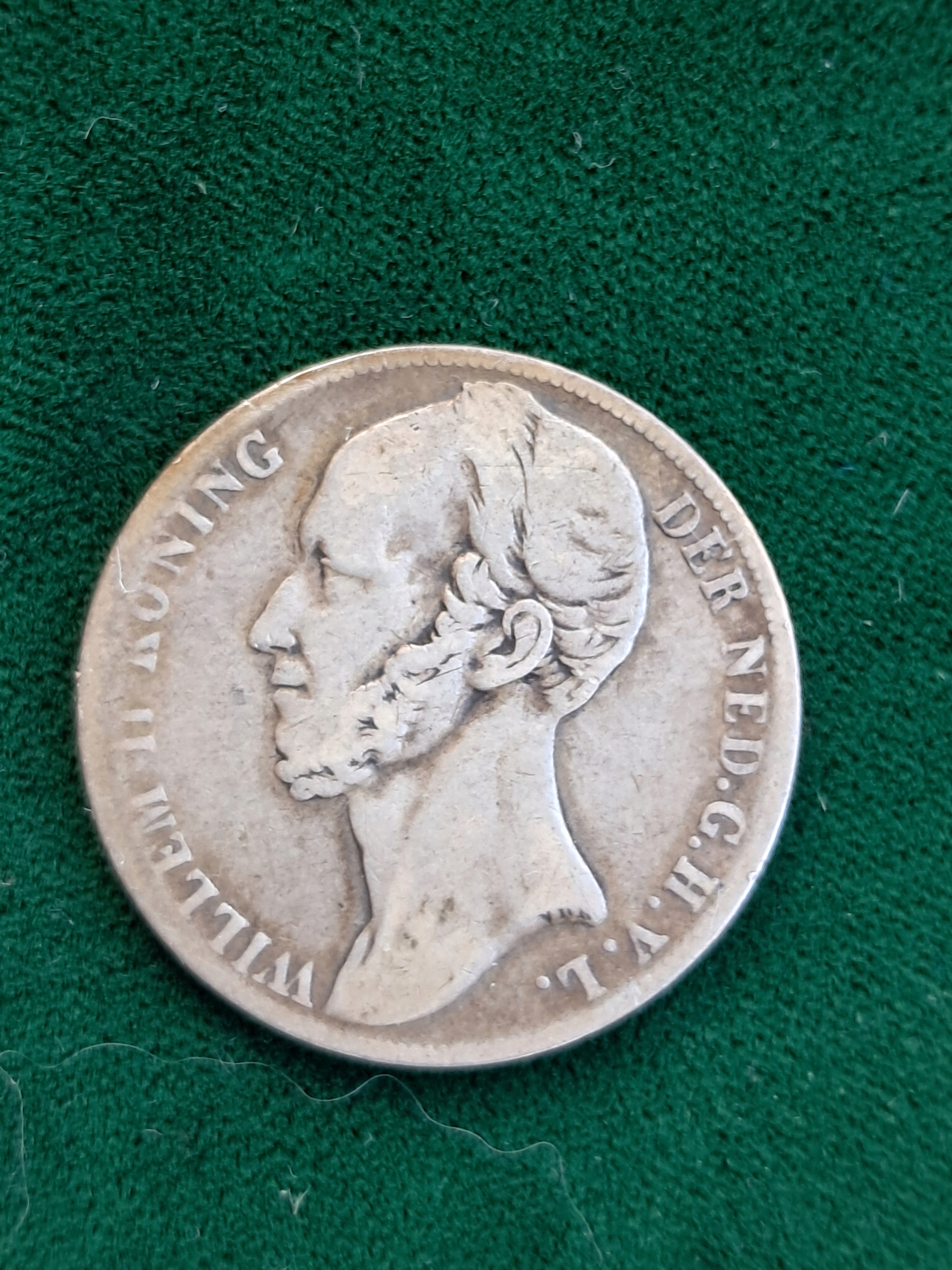 Holandia, 1 Gulden 1848 Wilhelm II SREBRO (eR12)