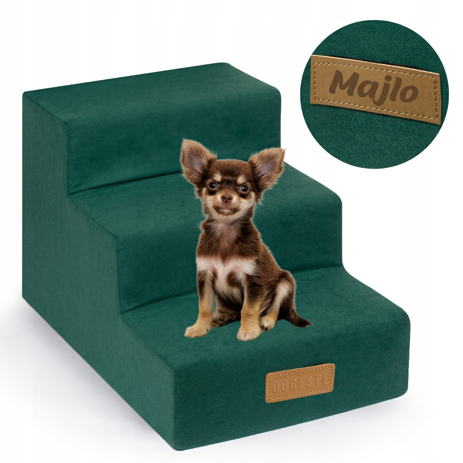 Schody pro psa kočku Schody 3 stupně rampa plošina 30 cm Gravírování jméno Bonus