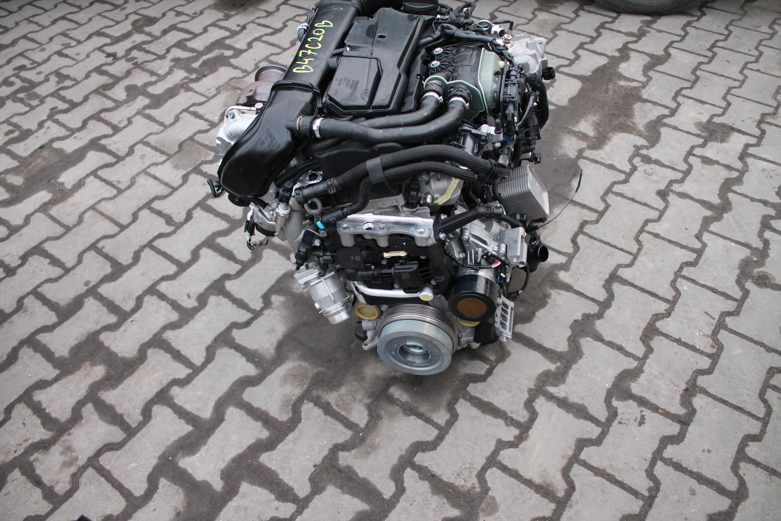 engine complete BMW B47C20B 30 TYSKM aluminium header pipe BITURBO
