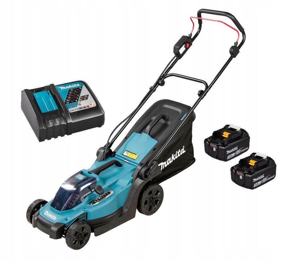 Makita Aku Kompaktowa Kosiarka 330mm 30L LXT18V 2x3Ah BL1830 DC18RC DLM330Z