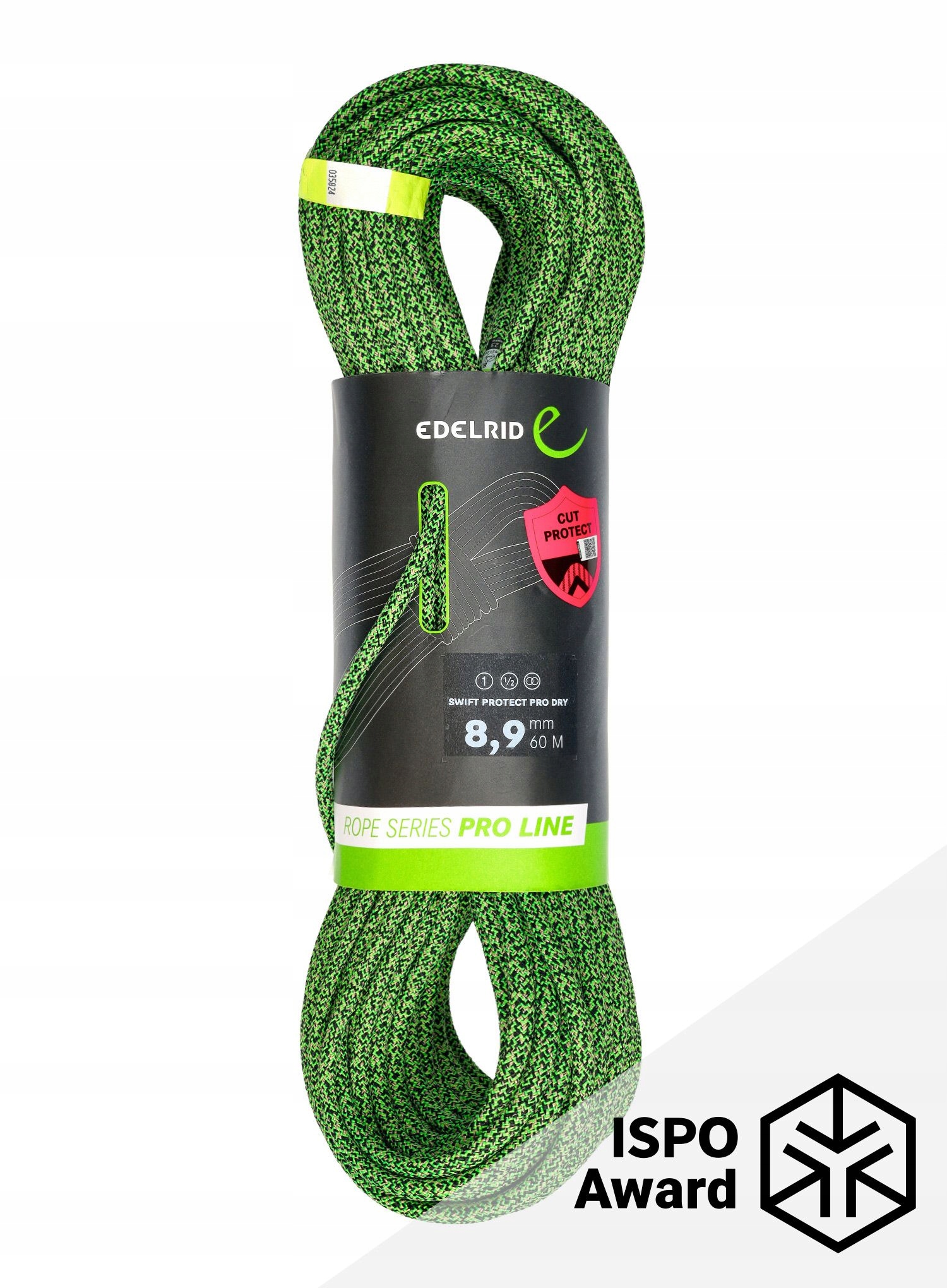 Dynamické lano Edelrid Swift Protect Pro Dry 8,9 mm 60 m night green