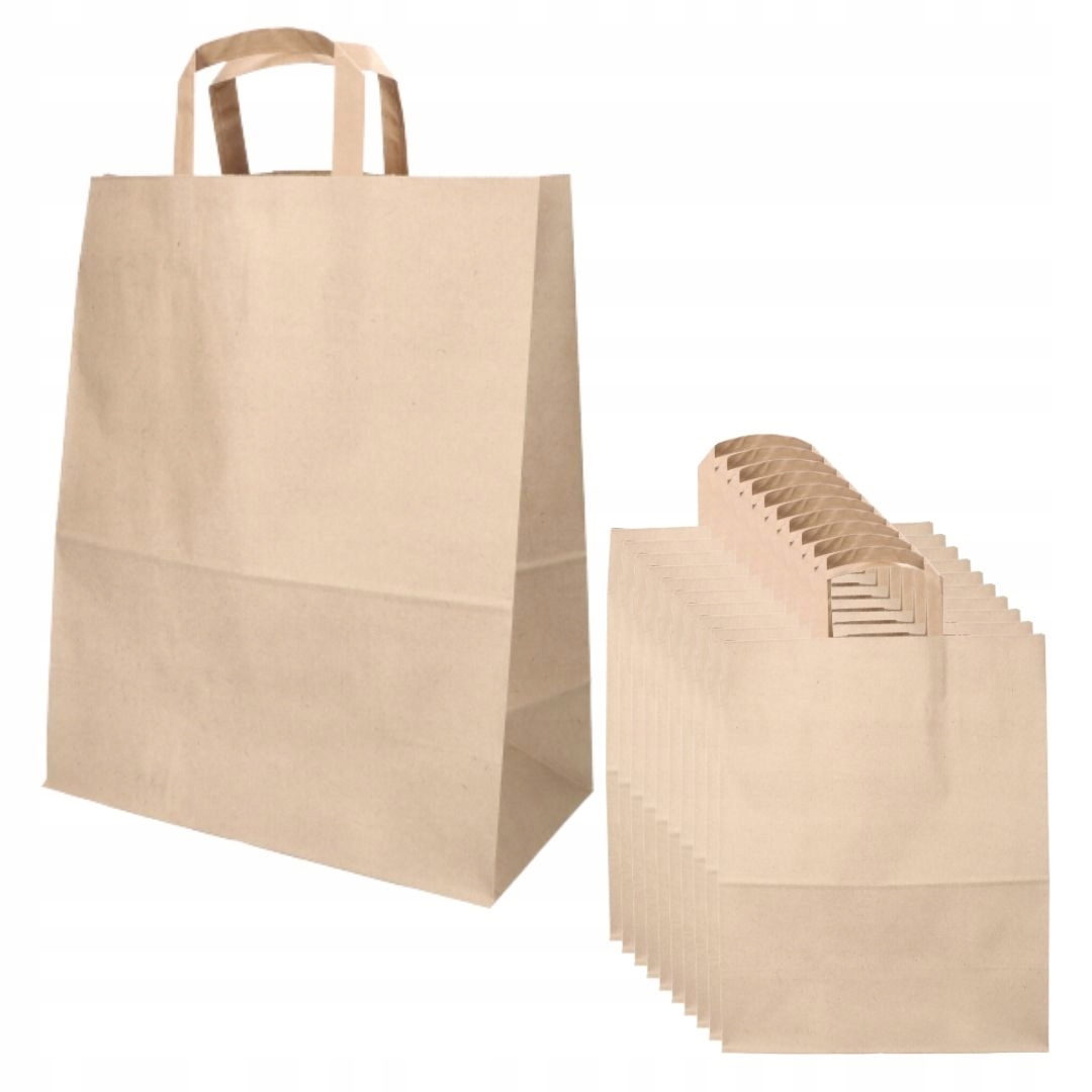 

Torba papierowa na zakupy 32x17x40 cm 80g/m2 10szt