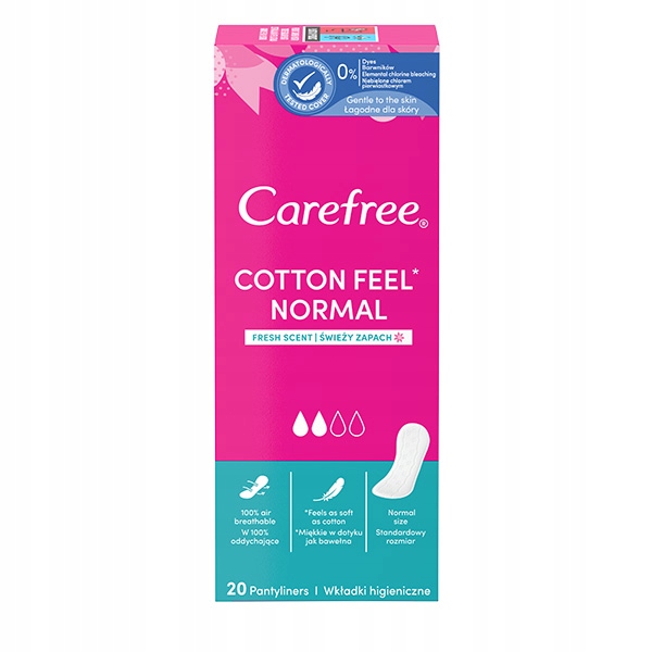 

Carefree Wkładki Higieniczne Cotton Fresh 20 szt.