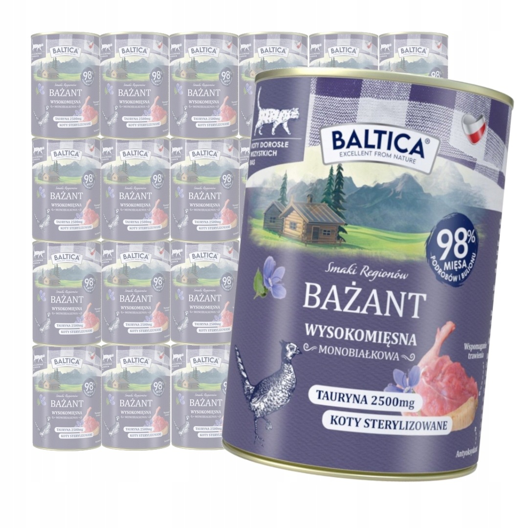 Baltica Chutě regionů Bažant 24x400g Vlhké Krmivo pro sterilizované kočky