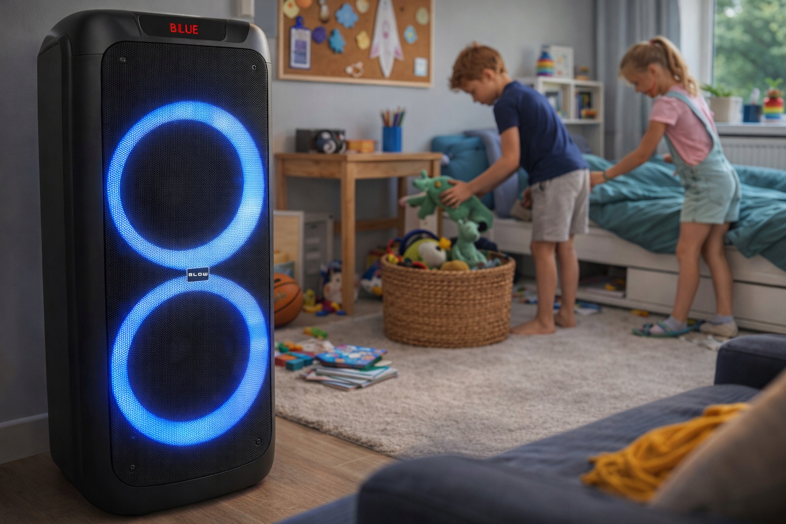 GŁOŚNIK BLUETOOTH PRZENOŚNY BEZPRZEWODOWY DUŻY MIKROFON KARAOKE 300W Model Infinity