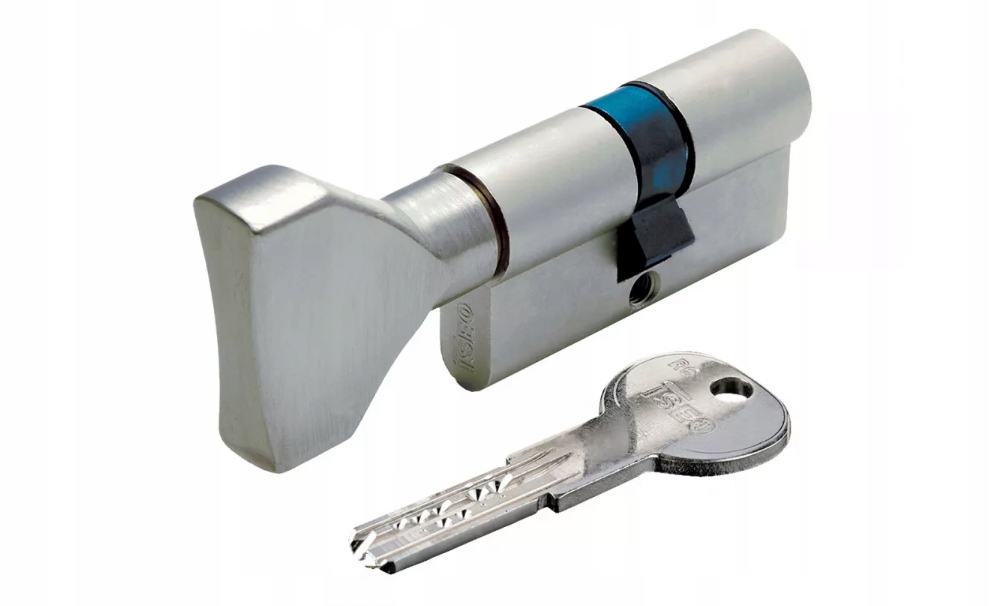 Iseo vložka R6 s knoflíkem 30x60 nikl/mosaz knoflík na straně 30 mm 5 klíčů