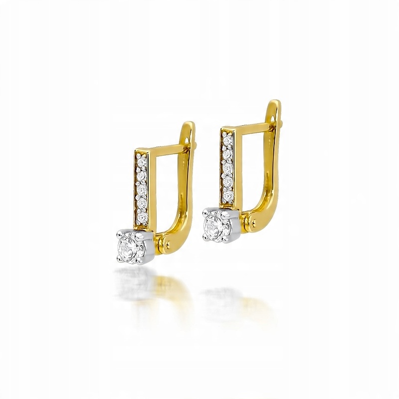 

Złote Kolczyki 585 Brylanty 0,32 ct - Klasyczne