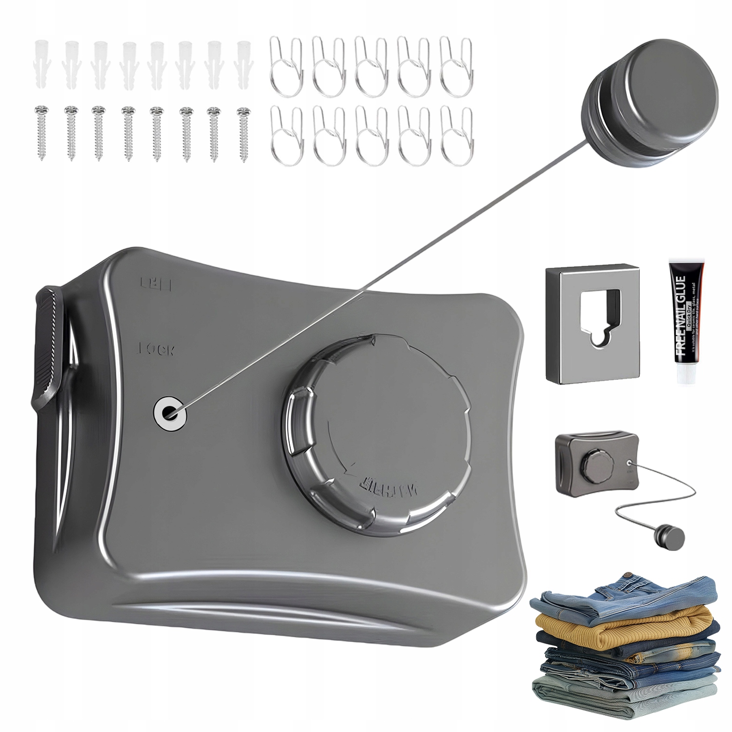 Levně Sušák Sušička Prádla S Lanovým Odpínáním 5,1 M Nosnost 20 Kg