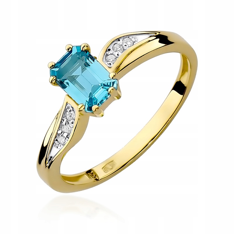 Zlatý Zásnubní 585 Topaz 0,65 ct