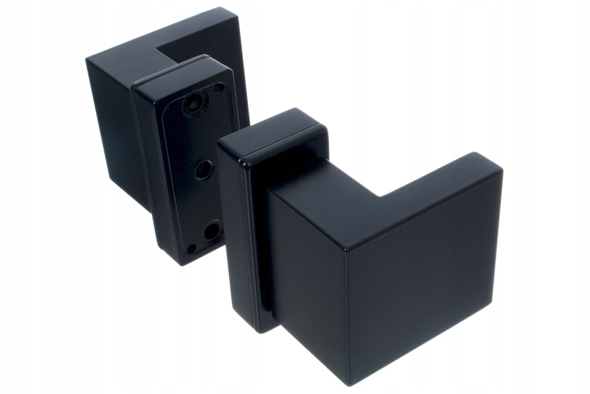 Záchyt Dveřní úchytka Dublin na krátkém štítku Černá Ral 9005