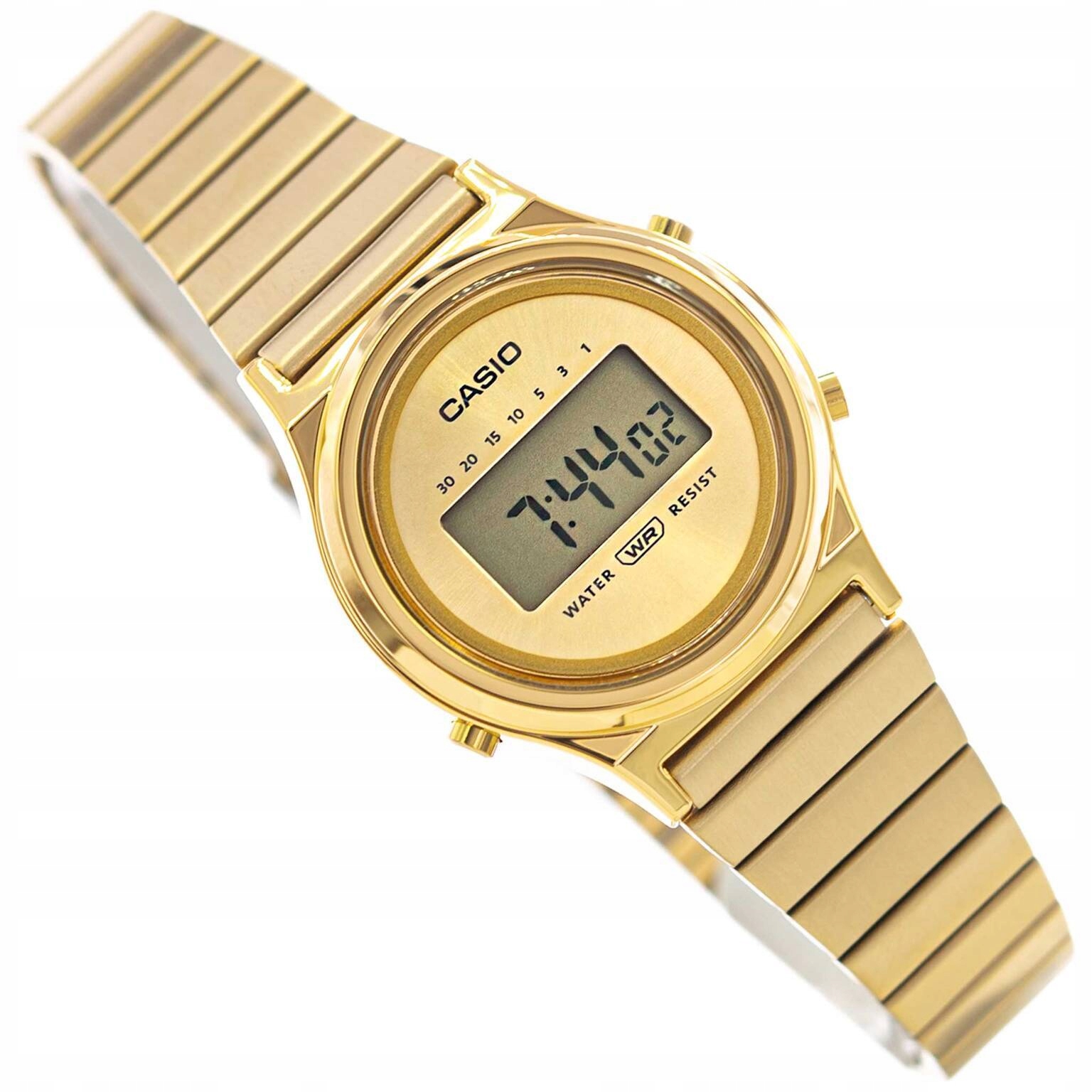 Dámské Hodinky Casio LA700WEG-9AEF Vintage Zlaté Na Kovovém Náramku Datumovka