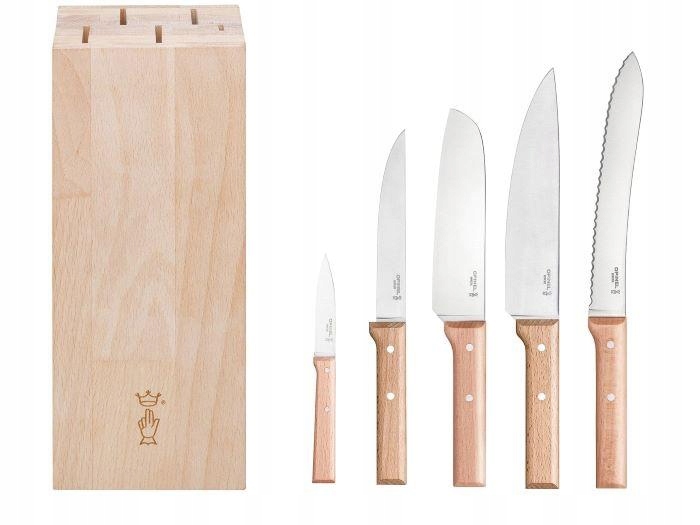 opinel s 5 nožmi Parallele 002402, prírodný buk